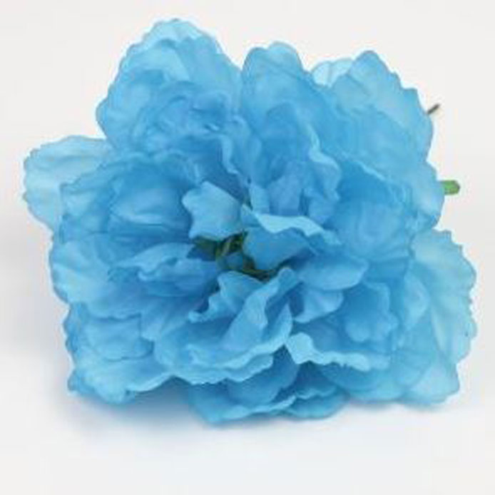 Pivoine Valence. Fleurs de flamenco. Turquoise. 12cm.